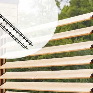 Laatste Kans Flex Fence Draaibare Lamellen voor in de tuin - Zwart RVS 95 cm - 2 stuks