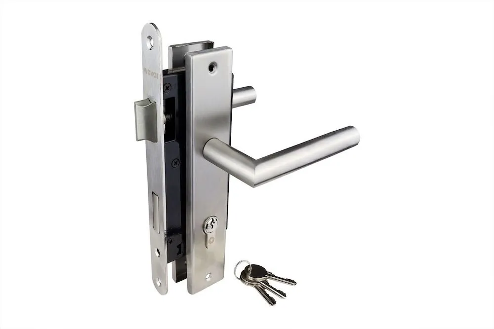 Veilige Betaling Inbouw Cilinderslot RVS Op Schild - Complete Set