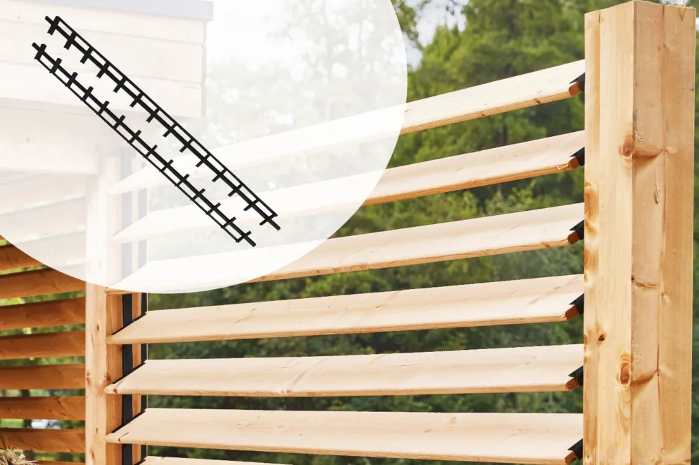 Gratis Retour Flex Fence Draaibare Lamellen voor in de tuin Zwart RVS 165 cm - 2 stuks