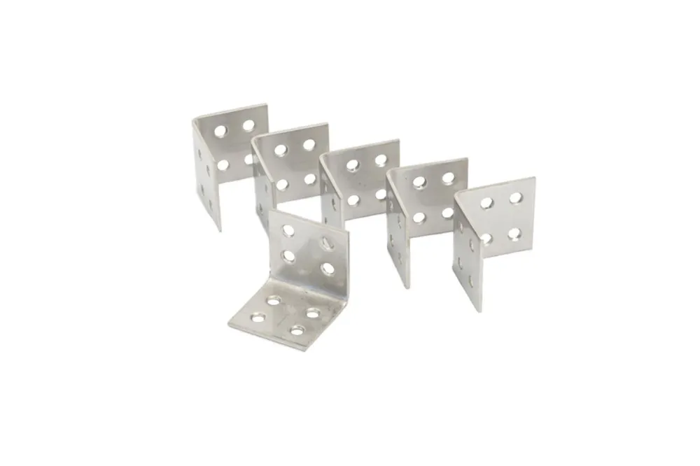 Schutting hoekjes RVS 50x50mm Tuinscherm beslag - 6 stuks Weekendaanbieding