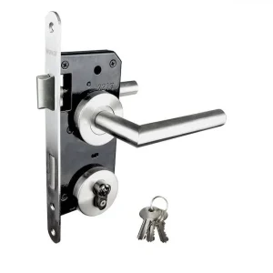 Bestel Nu Inbouw Cilinderslot RVS Rond Rozet - Complete Set