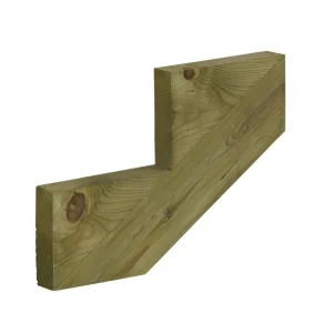 Steile Trapbalk Geimpregneerd Hout voor Tuintrap - 2 Treden Finale Uitverkoop
