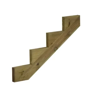 Beste Prijs Steile Trapbalk Geimpregneerd Hout voor Tuintrap - 4 Treden