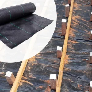 Direct Beschikbaar Anti worteldoek 330 cm breed - rol 50 meter Gronddoek voor onder vlonder of voor split/grind