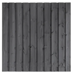 Tuinscherm Zwart Grenen 180 x 180 cm - 21 planks geschaafd Favoriet