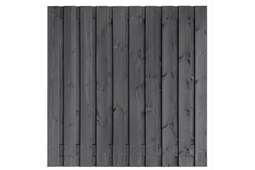 Tuinscherm Zwart Grenen 180 x 180 cm - 21 planks geschaafd Favoriet