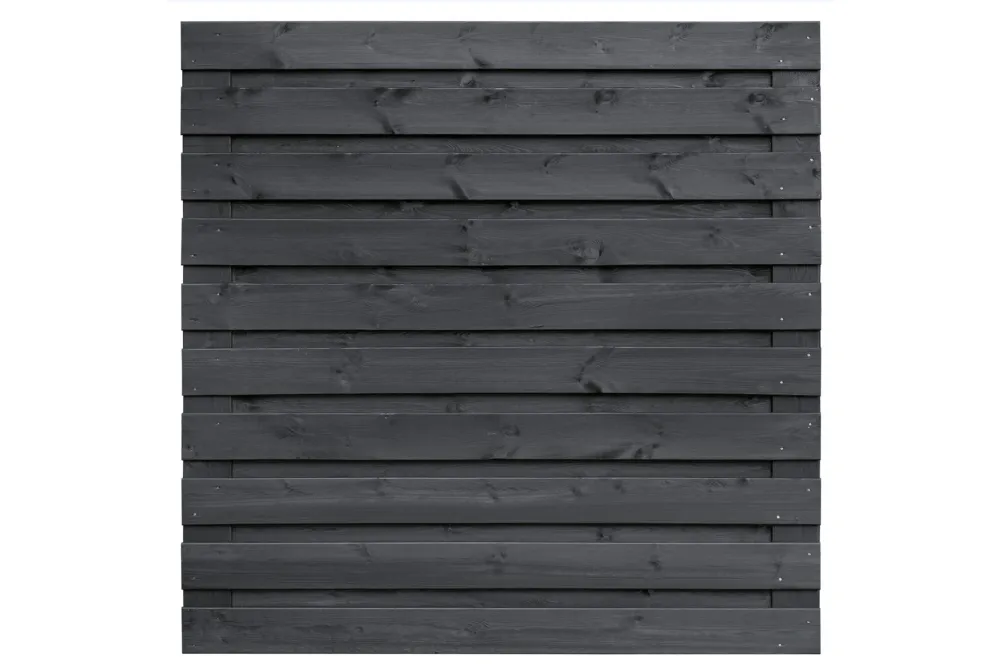 Meest Verkocht Tuinscherm Zwart Vuren 180 x 180 cm - 21 planks geschaafd