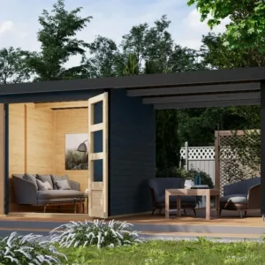Aanbieding Tuinhuis Jupiter Antraciet Wanddikte 19 mm