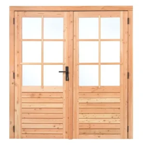 Gratis Retour Douglas Dubbele Glasdeur 185x205cm Enkel glas