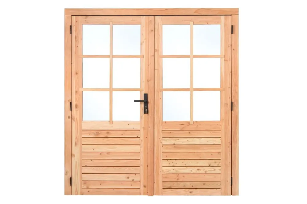 Gratis Retour Douglas Dubbele Glasdeur 185x205cm Enkel glas