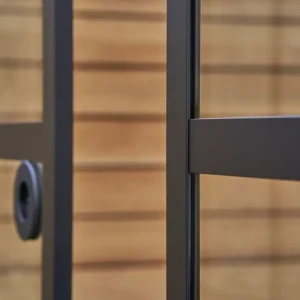 Steel-look glasroedes voor Glazenschuifwandsets - Zwart Finale Uitverkoop