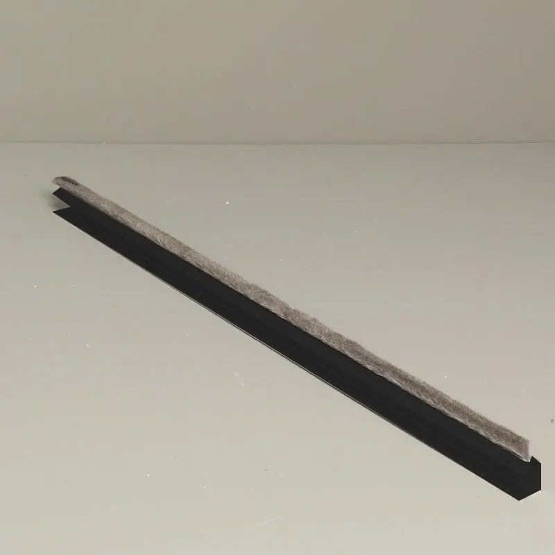 Tochtborstel Enkel L265 cm voor Glazenschuifwandsets - Zwart Favoriet