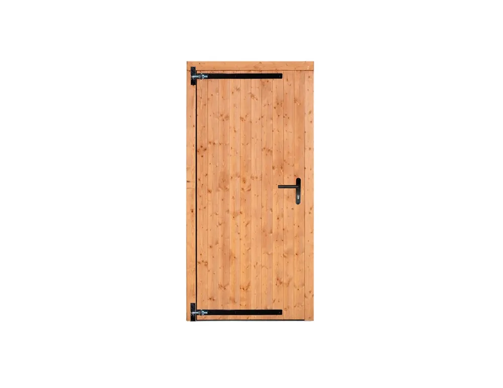 Beste Prijs Red Class Wood enkele dichte deur 100x205 cm linksdraaiend - zwart beslag