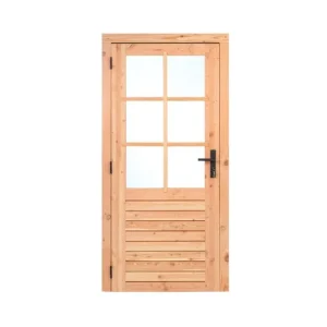 Douglas enkele glasdeur 100x205 cm linksdraaiend - zwart beslag Uitverkoop