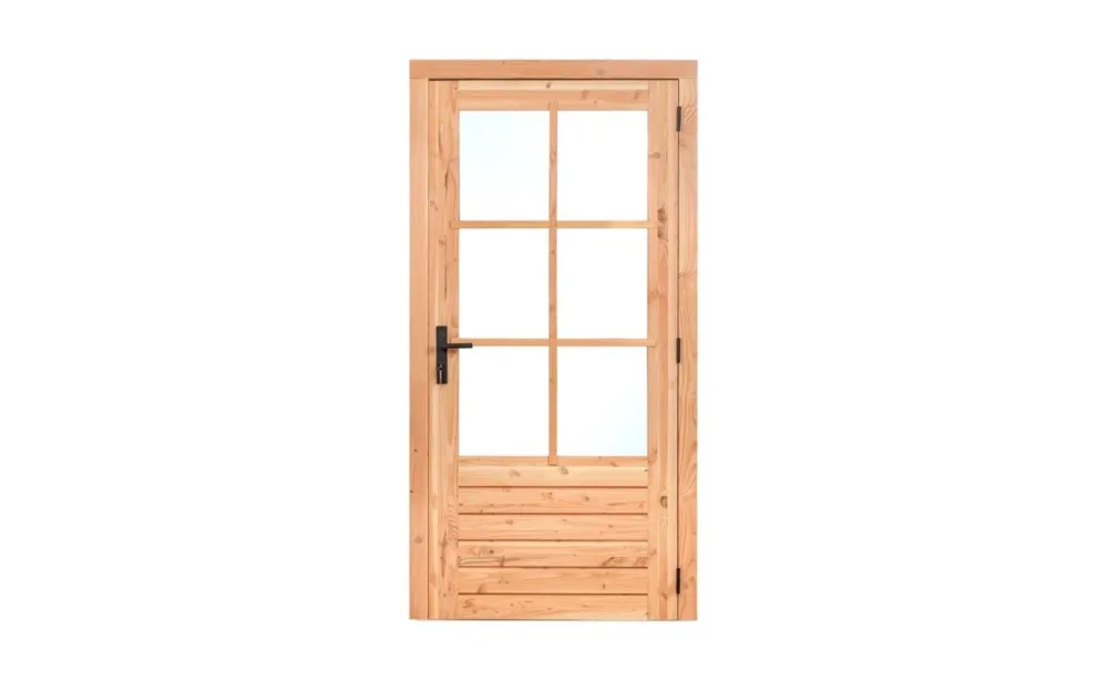 Shop Nu Douglas enkele glasdeur 110x215 cm rechtsdraaiend - zwart beslag