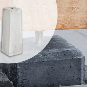 Fabrieksprijs Betonpoer Wit Grijs afgeschuind 18x15x50cm