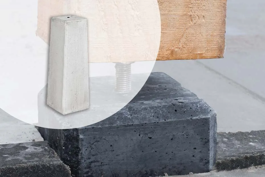 Fabrieksprijs Betonpoer Wit Grijs afgeschuind 18x15x50cm