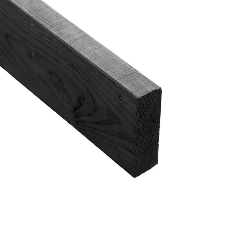 Speciale Aanbieding Douglas balk 5x15cm Zwart - Fijnbezaagd - 300 cm