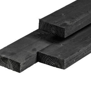 Seizoensaanbieding Douglas balk 6,3x17,5 cm Zwart - Fijnbezaagd - 3,05 m