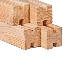 Gleufpaal Douglas 11x11cm - Tussenpaal Seizoensaanbieding