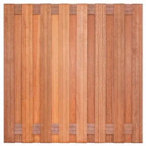 Tuinscherm Hardhout 180 x 180 cm - 17 planks geschaafd Alleen Vandaag