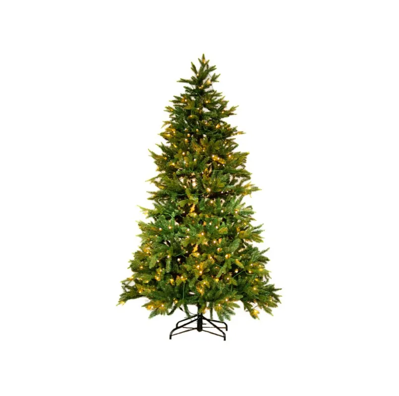 Express Levering Kunstkerstboom Amsterdam met LED verlichting Hoogte 270 cm, 2800 takken, 350 lampjes