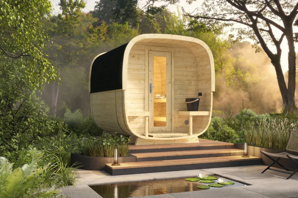 Bestseller Sauna Cube Rovaniemi Onbehandeld 219x286cm - Wanddikte 38 mm