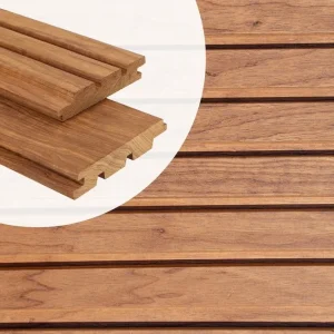 Schuttingplank Frake deens rabat 14x2.5cm - triple blok profiel - 180 cm Betaalbaar