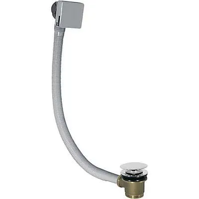 Fabrieksprijs Complementos Badafvoer en vierkante plug CASCADE met overloop Ø 70 mm CLICK‑CLACK 13453440