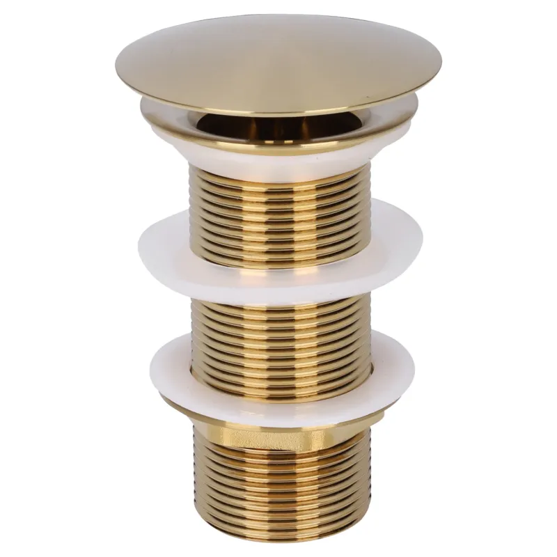 Wastafel Afvoerplug Differnz Always Open 10 cm Mat Goud Bestel Nu