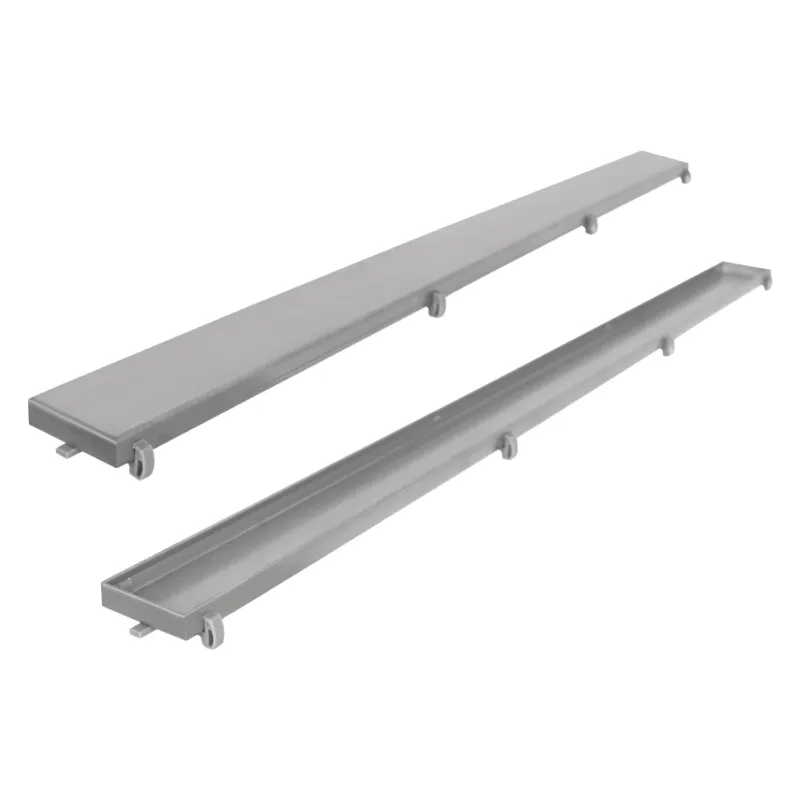 Tegelrooster Differnz t.b.v. Douchegoot 80 cm Geborsteld RVS Fabrieksprijs