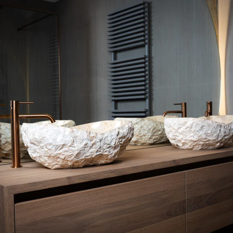 Waskom Loutro Kev S Rechthoek 50x35x20 cm Marmer Sand Snelle Levering