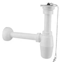 PVC plug-bekersifons 5/4x32 wit Gecertificeerd
