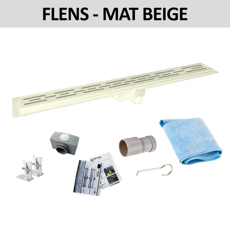 Douchegoot Flens BWS Met Uitneembaar Sifon 80 cm Mat Beige Favoriet
