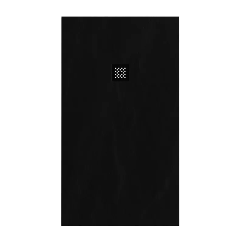 Douchebak Sanitop Just Creating Relievo Crag 90x160 cm Mat Zwart Lage Kosten