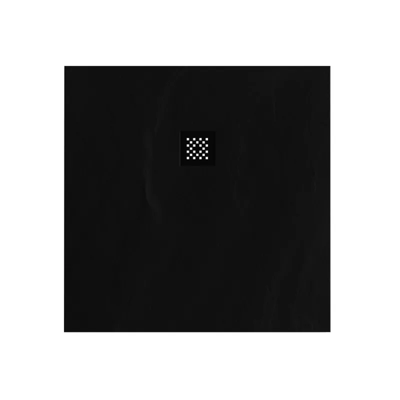 Gratis Retour Douchebak Sanitop Just Creating Relievo Crag 100x100 cm Mat Zwart
