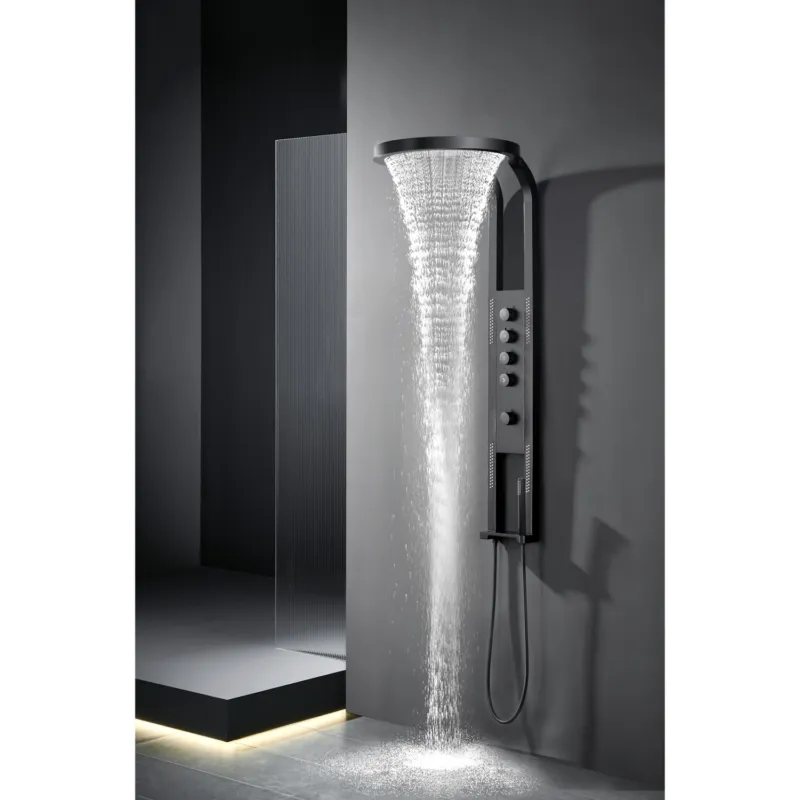 Douchepaneel Nero Future Best Design Met Massagejets en Handdouche Mat Zwart Superprijs