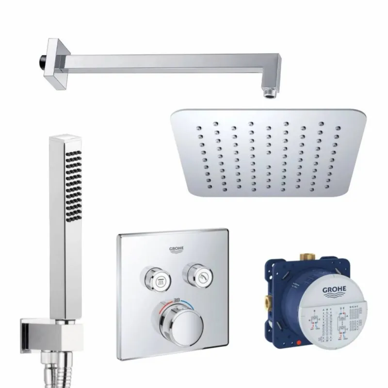Meest Verkocht Grohe/Wiesbaden SmartControl Inbouw Doucheset Vierkant Met Hoofddouche 20cm en Handdouche Compleet