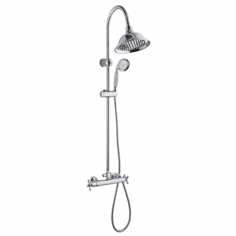 Goedkoop Regendouche Thermostatisch Retro Chroom (Met Handdouche)