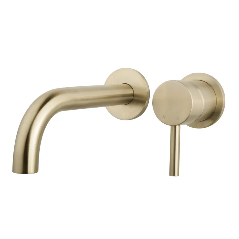 Uitverkoop Afbouwdeel Inbouw Wastafelkraan Wiesbaden Caral Twenty Mengkraan Geborsteld Messing Goud (exclusief inbouwdeel) PVD Coating