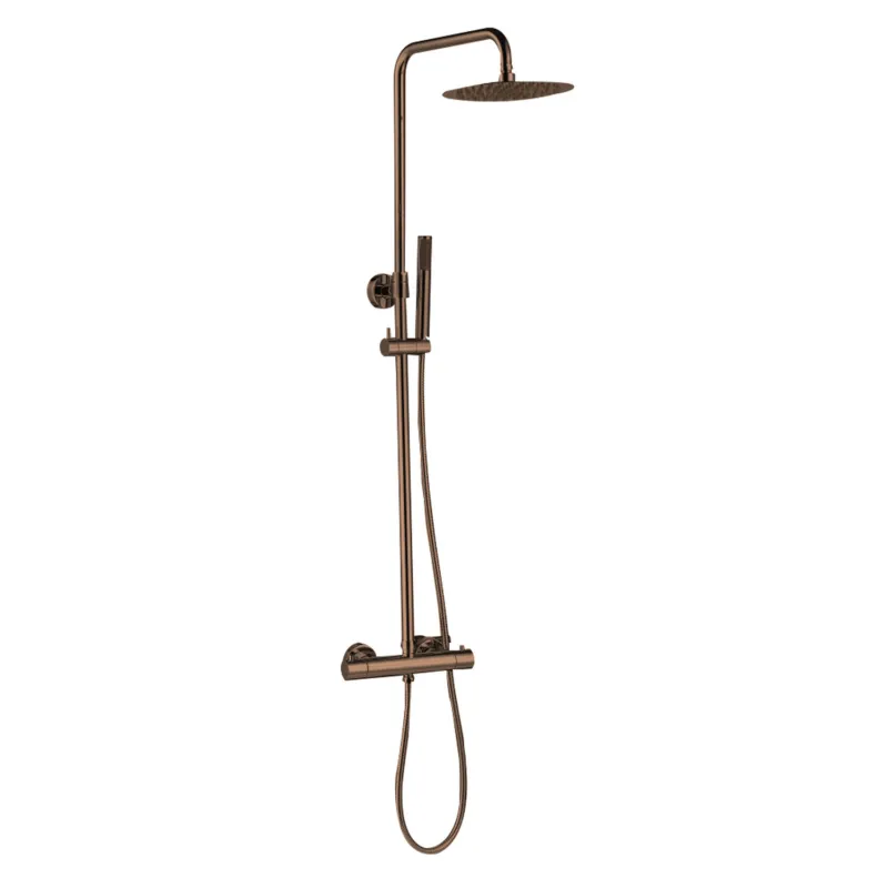 Beperkt Aanbod Regendoucheset Best Design Dijon Opbouw Thermostaat Messing Hoofddouche 30cm Brons