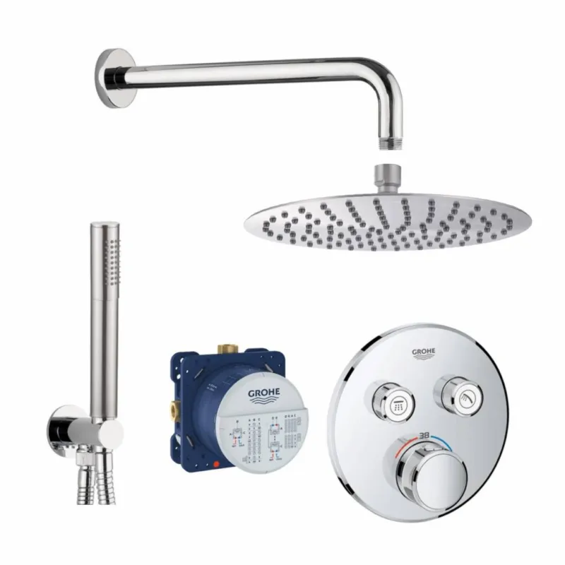 Koop Vandaag Grohe/Wiesbaden SmartControl Inbouw Doucheset Rond Met Hoofddouche 20cm en Handdouche Compleet