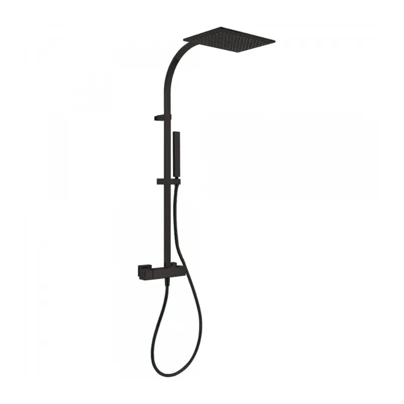 Superprijs Regendouche Set Tres Slim Mengkraan 32x22 cm Douchekop Vierkant Mat Zwart