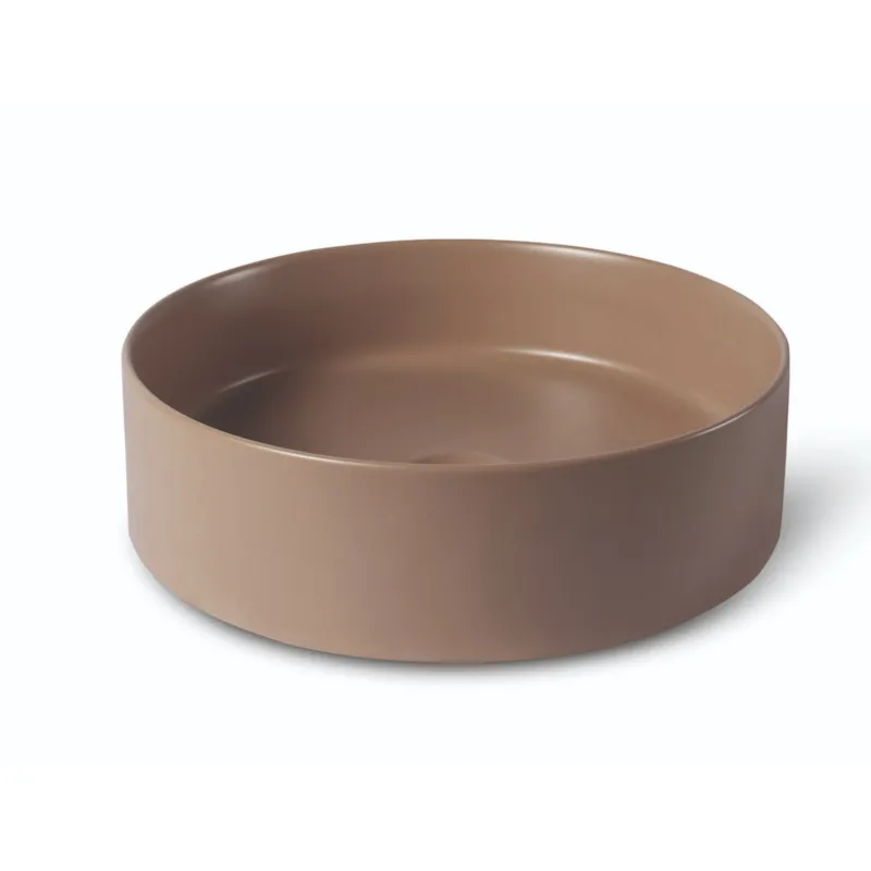 Seizoensaanbieding Waskom Luca Sanitair Ceramics Rond 39,4x39,4x11,5 Keramiek Mat Cappuccino