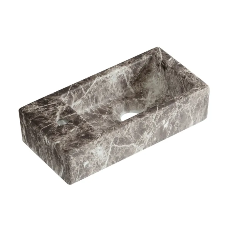 Snelle Levering Fontein Best Design Allure 36x18x9 cm Links Marmer Bruin