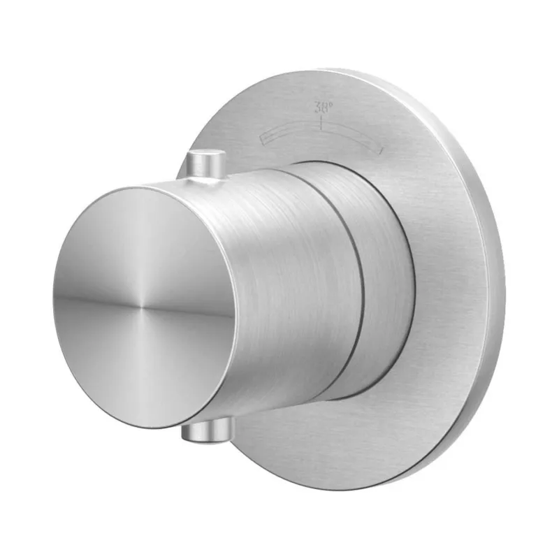 Afbouwdeel IVY Concord Inbouwthermostaat Symmetry Met Rond Rozet Geborsteld RVS316 Beste Prijs