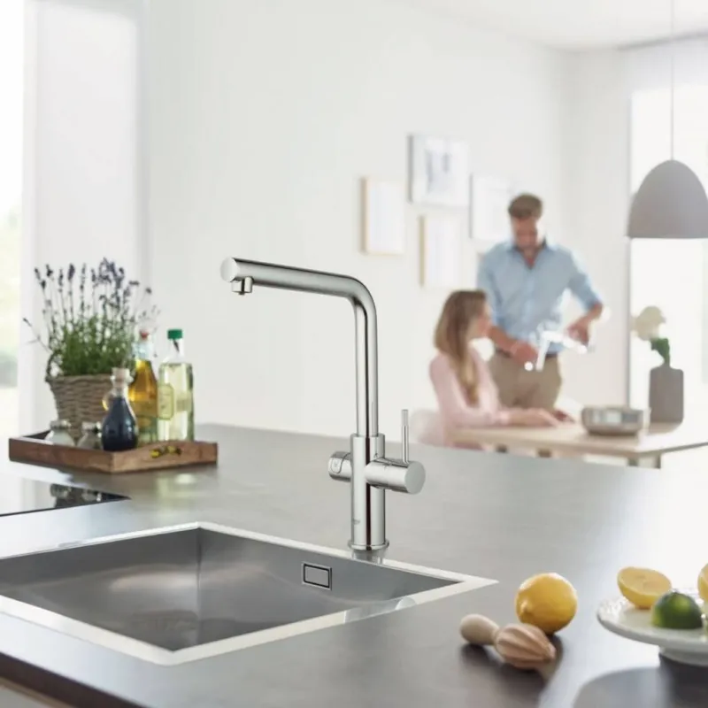 Bruisendwater Keukenkraan Blue Home Starterkit Chilled En Sparkling Water Mono Of Duo (Chroom Of Rvs) Lage Prijs