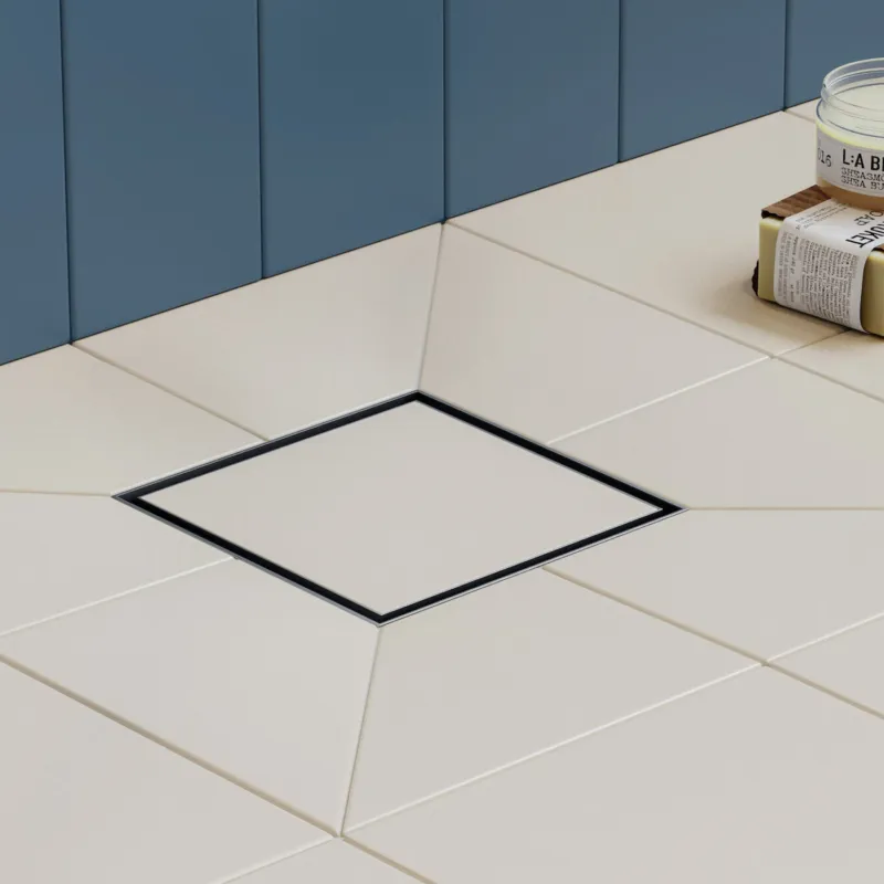Seizoensaanbieding Douchegoot Easy Drain Aqua 10x10cm rooster Tegel MSI-6