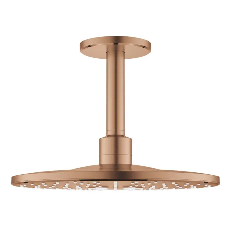 Regendoucheset Grohe Rainshower SmartActive 31 cm met Plafondarm Rond Warm Sunset Geborsteld Koopje