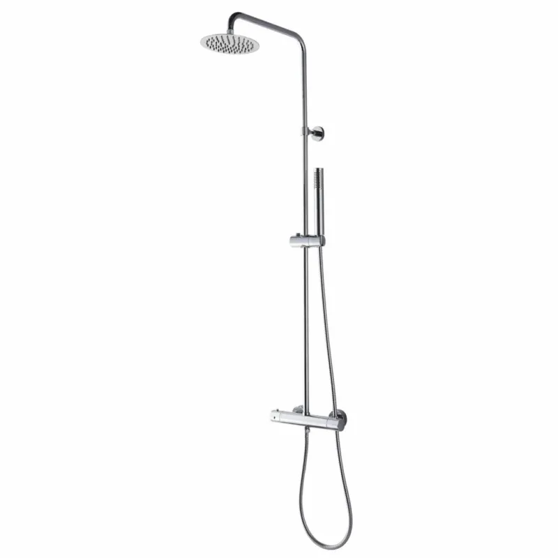Wiesbaden Caral-Eco douche-opbouwset + therm. mengkraan chroom Veilige Betaling